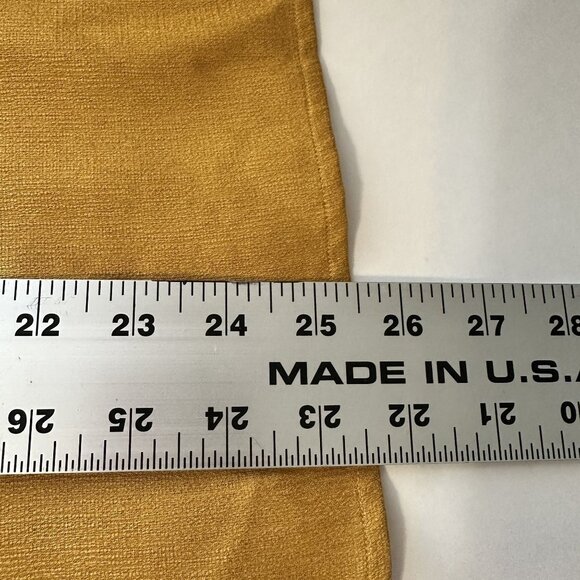 Milk & Honey Womens Blouse Mustard Yellow Ruffle Sleeve Shirt 3X Career Top - Picture 6 of 7